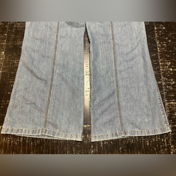 Lane Bryant retro wide leg bell bottom trouser jean seam detail 20W TALL - Picture 7 of 9